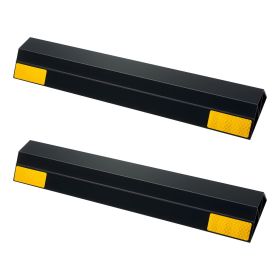 VEVOR Parking Stopper, 16 Inch 2 Pcs Heavy Duty Parking Aid for Garage, PP Curb Garage Floor Stopper with Reflective Strips