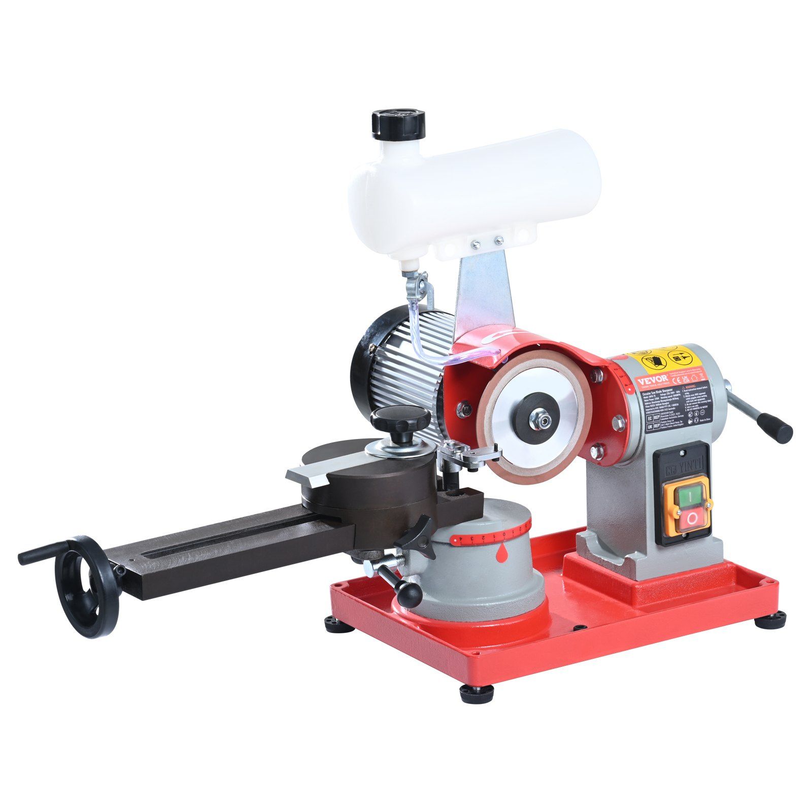 VEVOR Circular Saw Blade Sharpener, 370W Saw Blade Grinding with Water Injection, Water Injection Circular Saw Blade Sharpening & 6 Saw Centering